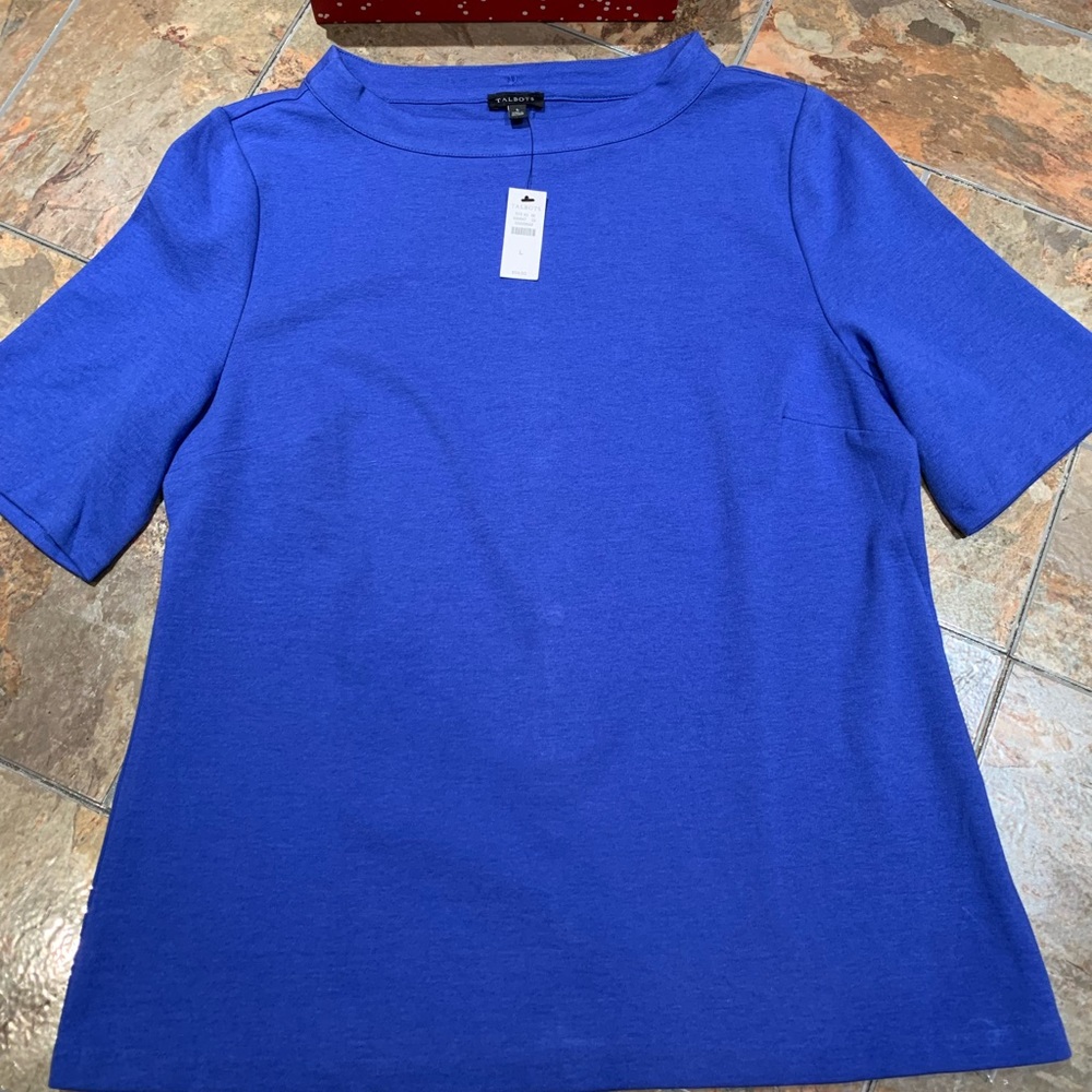 Talbots Button Back Top NWT